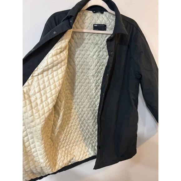 NWOT ASOS Design Lightweight Harrington Jacket Black Oversized Men’s Size Small - Picture 6 of 8